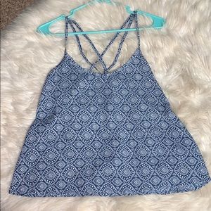 Pattern Blue tank top